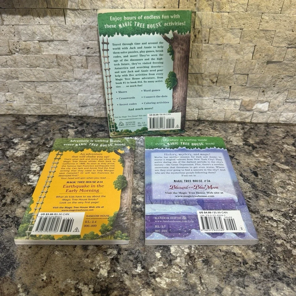 Games and Puzzles from the Tree House:- Mary Pope Osborne And 2‎ Books #24 & #36